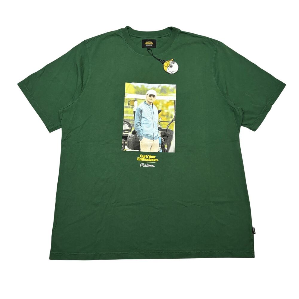 NWT Malbon x Curb Your Enthusiasm Yips T-Shirt Mens XL Green Larry David